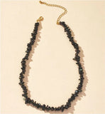 Artisan Natural Stone Black Obsidian Necklace 40cm in size Hypoallergenic: Nickel, Lead and Cadmium Free  Delivered in a soft, black, velveteen pouch