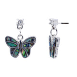 Paua Shell Butterfly Stud/Drop Earrings