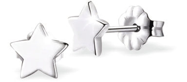 Silver Coloured Stars Stud Earrings,
8mm in size

Colour: Silver Coloured
Rhodium Plated
Delivered in a soft, black, velveteen pouch