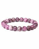 Artisan Natural Stone Amethyst Stretch Bracelet Pinky Purply Amethyst Mix Hypoallergenic: Nickel, Lead and Cadmium Free  Delivered in a soft, black, velveteen pouch