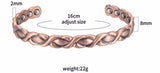 Magnetic Copper Bracelet with 8 magnets with Twining Design