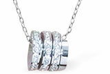 Austrian Crystalized Multi-Ringed  Necklace with a choice of chains
