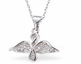 Pretty Silver Coloured Guardian Angel Necklace with a choice of chains