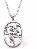 Silver Coloured Framed Thistle Necklace with a choice of chains