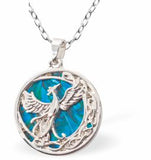 Paua Shell Phoenix Necklace
Hypoallergenic: Nickel, Lead and Cadmium Free
20mm in size, with 18" chain
Rhodium Plated
Delivered in a soft, black, velveteen pouch