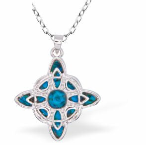 Paua Shell Witch Knot Necklace
Hypoallergenic: Nickel, Lead and Cadmium Free
24mm in size, with 18" chain
Rhodium Plated
Delivered in a soft, black, velveteen pouch