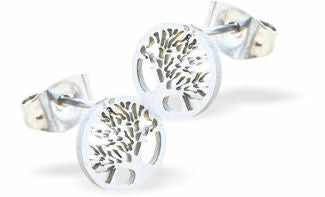 Artisan Tree of LIfe, Titanium Steel Stud Earrings