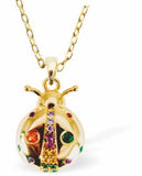 Golden Coloured Ladybird Necklace