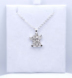 Silver Coloured Bonnie the Long Horn Highland Cow Necklace with a choice of chains