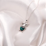 Silver Coloured Bessie the Long Horn Highland Cow Necklace with a choice of chains