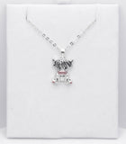 Silver Coloured Rosie the Long Horn Highland Cow Necklace with a choice of chains