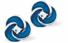 Designer Blue Twirl Stud Earrings&nbsp;
Hypoallergenic: Nickel, Lead and Cadmium Free
13mm in size
Colour:&nbsp;Blue
Delivered in a soft, black, velveteen pouch
