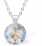 Austrian Crystal Multi Faceted Miniature Special Cut Round Necklace in Clear Crystal Shimmer