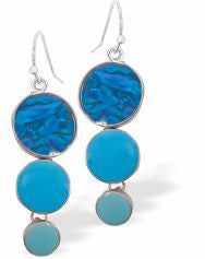 Paua Shell Bubbles Drop Earrings
32mm, Rhodium Plated

Hypoallergenic: Nickel, Lead and Cadmium free
Delivered in a soft, black, velveteen pouch