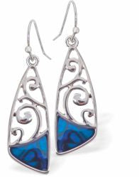 Paua Shell Celtic Drop Earrings
25mm, Rhodium Plated

Hypoallergenic: Nickel, Lead and Cadmium free
Delivered in a soft, black, velveteen pouch