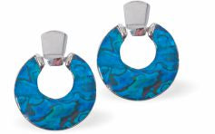 Paua Shell Halo Drop Earrings
25mm, Rhodium Plated

18" Chain
Hypoallergenic: Nickel, Lead and Cadmium free
Delivered in a soft, black, velveteen pouch