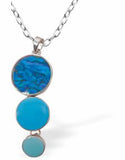 Natural Paua Shell Bubbles Necklace, Rhodium Plated