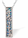 Paua Shell Floral Stem Necklace
35mm, Rhodium Plated

18" Chain
Hypoallergenic: Nickel, Lead and Cadmium free
Delivered in a soft, black, velveteen pouch