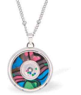 Special PVD Oval Necklace with Central Dancing Dots
Silver coloured chain with Paua Shell inset
Hypoallergenic; Free from cadmium, lead and nickel
20mm in size
Colour: Silver coloured and Crystal
Delivered in a soft, black, velveteen pouch