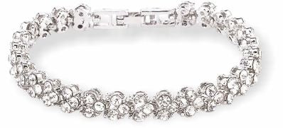 B11 - Sparkly Multi Crystal Heart Bracelet, Clear Crystal, Rhodium Plated
Sparkly Bracelet
Clear Crystal Hearts
8cm in diameter, rhodium plated
Nickel Free, Hypoallergenic