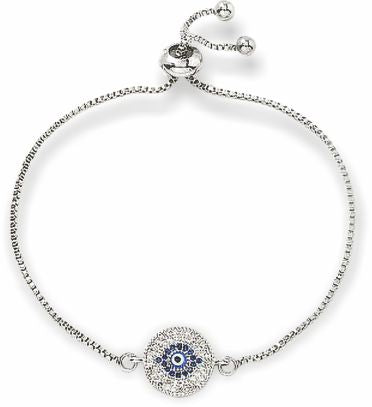Adjustable Bracelet with Lucky Devil's Eye Charm
