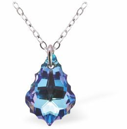 Austrian Crystal 16mm Baroque Necklace, Vitrail Light in Colour