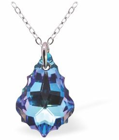 Austrian Crystal 22mm Baroque Necklace , Vitrail Light in Colour