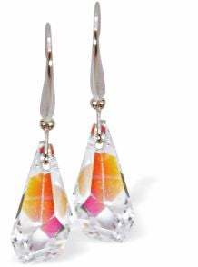 Silver Coloured Drop Earrings with Aurora Borealis Crystal Drops
Hearts are 10mm in size
Colour: Aurora Borealis
Rhodium Plated Ear-wires
Delivered in a soft, black, velveteen pouch