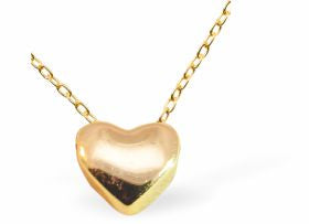 Heart Necklace in Golden Titanium Steel