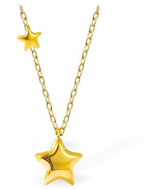 Stars Necklace in Golden Titanium Steel
