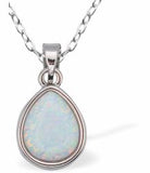 Glowing Opalite Teardrop necklace