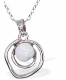 Glowing Opalite Circle in Circle Necklace