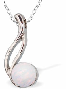 Glowing Opalite Swirling Elegance Necklace
18mm, 18" chain
Rhodium Plated
Hypoallergenic: Nickel, Lead and Cadmium free
Delivered in a soft, black, velveteen pouch