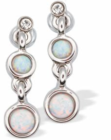Glowing Opalite Doubledrop Drop Earrings