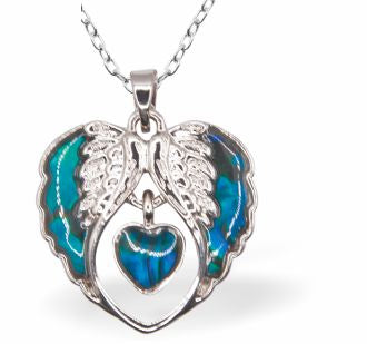 Paua Shell Teardrop Necklace
25mm, Rhodium Plated

18" Chain
Hypoallergenic: Nickel, Lead and Cadmium free
Delivered in a soft, black, velveteen pouch
