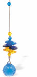 Suncatcher, Multi -faceted  Austrian Crystal with Large Blue Sphere Drop Feature