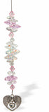 Suncatcher, Multi -faceted  Austrian Crystal with Angel Winged Heart Drop Feature