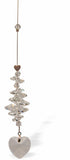 Suncatcher, Multi -faceted  Austrian Crystal with Heart Drop