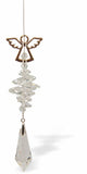 Suncatcher, Multi -faceted  Austrian Crystal with Winged Angel and Crystal Drop