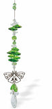 Suncatcher, Multi -faceted  Austrian Crystal with  Crystal Teardrop and Butterfly Link