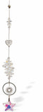 Suncatcher, Multi -faceted  Austrian Crystal with Star Crystal Drop and Sun Beams Link
