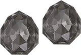 Austrian Crystal Majestic Fancy Stone Stud Earrings Colour: Silver Night Grey Triangular design Sterling Silver Earwires 8x7mm and 10x9mmin size Delivered in a soft, black, velveteen pouch