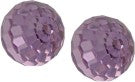 Sparkly Austrian Crystal Round Raindrop Style Stud Earrings in Warm Violet Purple with Sterling Silver Earwires
