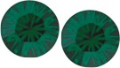Austrian Crystal Diamond-shape Stud Earrings in Emerald Green, Available in Three Sizes with Sterling Silver Earwires.