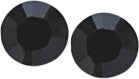 Austrian Crystal Diamond-shape Stud Earrings in Jet Black, Available in 2 sizes with Sterling Silver Earwires