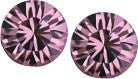 Austrian Crystal Diamond-shape Stud Earrings in Light Amethyst Pink with Sterling Silver Earwires.