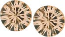 Austrian Crystal Diamond-shape Stud Earrings in Light Pinky Peach with Sterling Silver Earwires.