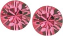 Austrian Crystal Diamond-style Stud Earrings in  Rose Pink, Available in 3 sizes with Serling Silver Earwires