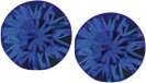 Austrian Crystal Diamond-shape Stud Earrings in Sapphire Blue with Sterling Silver Earwires