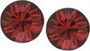 Austrian Crystal Diamond-shape Stud Earrings in Siam Red, in 3 sizes with Sterling Silver Earwires